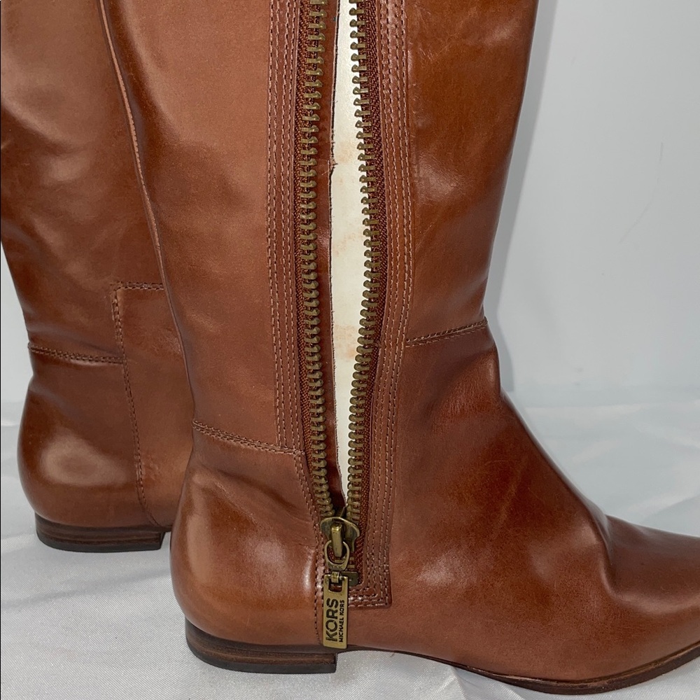 MICHAEL KORS BRINKS LEATHER RIDING BOOTS FTL-03-012 - Picture 11 of 12